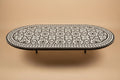 Table ovale zellige artisanal Blanc