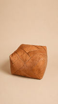 pouf carré en cuir véritable _fabrication boda