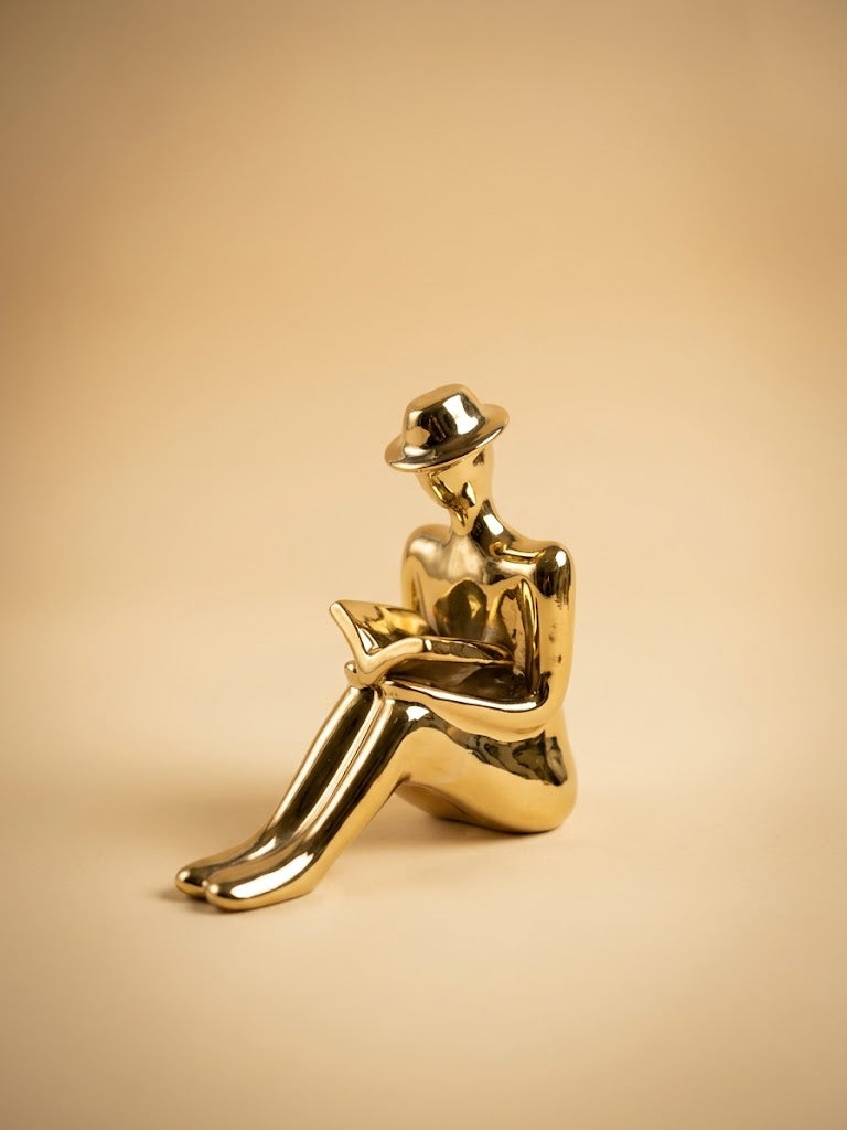Statuette Lecteur Doré