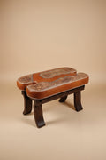 Tabouret chameau en cuir