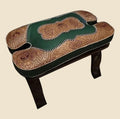 Tabouret chameau en cuir