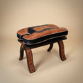 Tabouret chameau en cuir